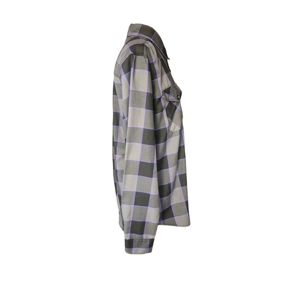 Dixxon Flannel Company The Gift Button Down Mens Medium Skater Grunge Plaid Gray - Picture 4 of 9